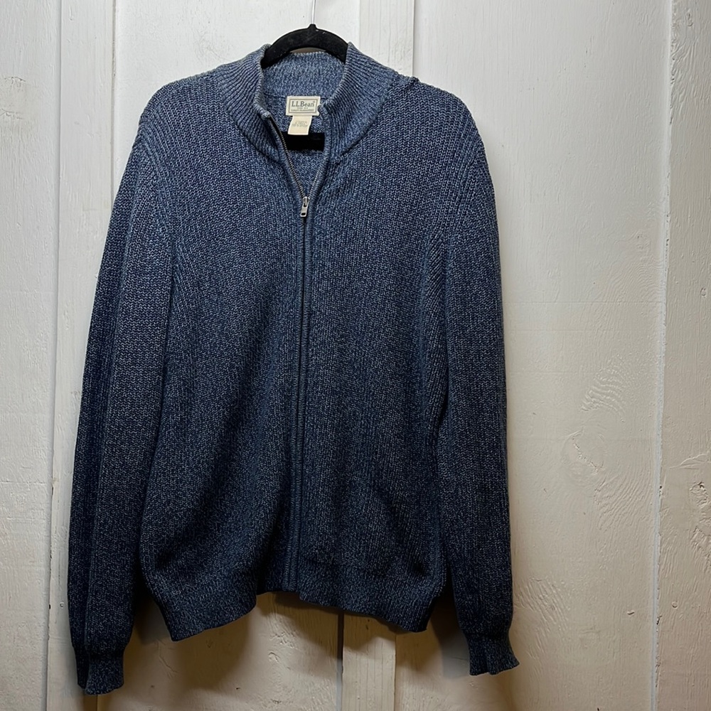 VTG LL Bean knit zip up sweater